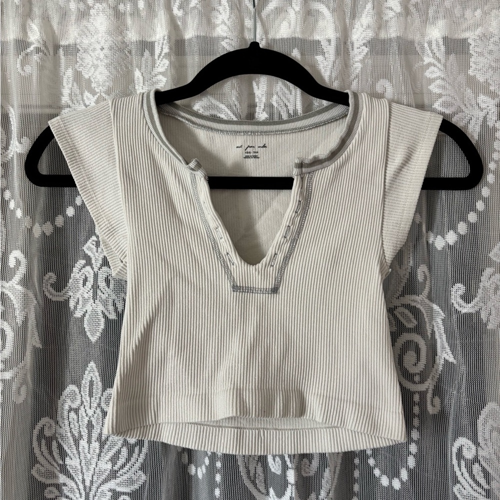 Urban Outfitters Out From Under Go For Gold Seamless Top- Light Gray